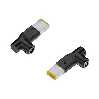 18.5V 19V 19.5V 20V 전원 어댑터 충전기 AC DC 5.5X2.5 TO LENOVO 사각팁 변환 젠더 팁 잭 커넥터 기억자 플러그 노트킹 S-13, 1개
