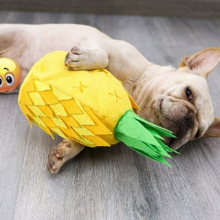 강아지 노즈워크 장난감 파인애플 모양 이갈이 애착인형, 1개, 상세페이지 참조