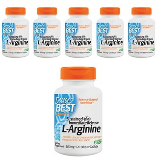 Doctor's BEST 左旋精胺酸雙層錠, 120顆, 6罐
