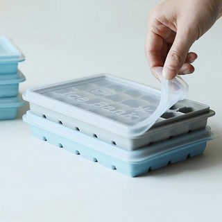 냄새배임 없이 깨끗한 국산 실리콘 얼음트레이 양념틀 (24구) 1+1, 얼음틀 24구_1+1 라이트그레이, 2개
