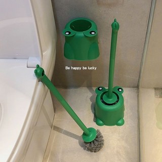 馬桶刷 清潔刷組 不沾手設計 家用無死角清潔 浴室廁所刷子 新款衛生間清潔神器, 1個, 哆哆蛙聯名【正品系列】特惠100件,可掛可立：【刷子+單個刷頭款】1件套
