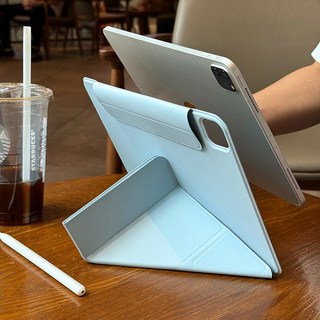 아이패드 프로 11세대 에어7 미니7 맥세이프 마그네틱 펜슬슬롯 거치대 보호 케이스, 아이패드 에어7 2025(11인치), 3+Y   마그네틱 양면 클립  블루