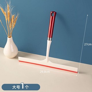 擦玻璃神器 家用浴室檯面鏡子刮水器 落地窗清潔工具 地板刮刀, 大號1個【優質柔軟刮條 平滑耐磨】, 1個