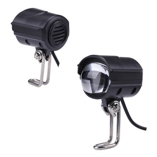 락모터스 전동킥보드 일체형 크락션라이트 LED 36V~60V 전조등 후레쉬 로드 야간라이딩 전기자전거, 블랙, 2개