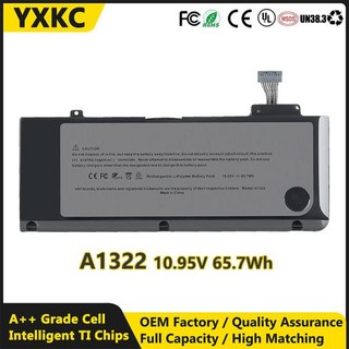 YXKC OEM 애플 노트북 배터리 뱅크 공장 가격 10.95V 5800mAh A1278 MC700 MB990 MC374 맥북 프로 13.3 A13
