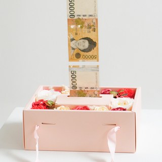 아마트 용돈박스 생일 반전 비누꽃상자, 1개, 사랑을 깊이 담은 레드