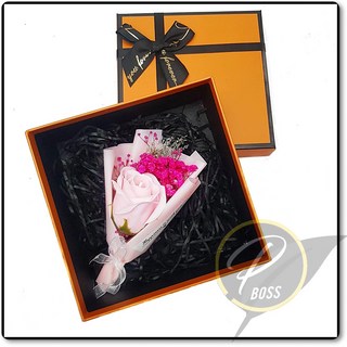 P老闆園藝 乾燥花盒裝香皂花 不凋花 永生花 - 婚禮小物/攝影配件/居家擺飾, 盒+粉滿+粉玫瑰