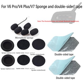 EJEAS V6 PRO/V4/V7 스폰지 및 양면 테이프용 헬멧 블루투스 헤드셋 액세서리, 01 FOR V4 V6 V7