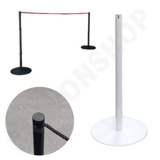 미니 차단봉 낮은 전시 미술관 갤러리 가이드라인 흰색 로프1m 스틸차단봉 안전가이드라인, 5.(로프 화이트1m), 1개