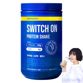 스위치온 단백질 쉐이크 곡물맛 프로틴 파우더 대용량 400g, 보틀X, 1개