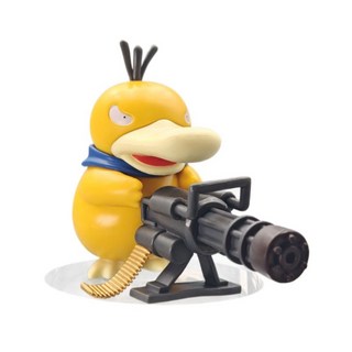 賣場新款 潮玩 桌搭小號加特林可達鴨 可愛鴨寶 動漫車載機箱手辦模型 擺件, 1個, 加特林可達鴨