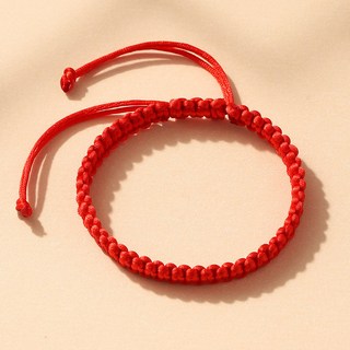 手工編織紅繩手鍊 金剛結平結轉運結 可調節情侶好運手環