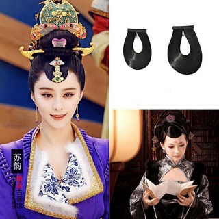 漢服古裝弧形U劉海髮片新娘婚紗頭飾寫真假髮，打造精緻古典美人造型, 大號, 1個