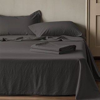 小優 純色床單 學生宿舍家用床包 單人雙人簡約款, 藍色系列顏色隨機,200*230  COM