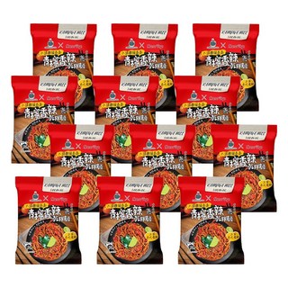 大瑪南洋蔬食 油蔥拌麵/辣個泰泰青檸香辣乾拌麵(12包/箱裝) 酸辣夠味 青檸酸爽 正宗泰式 純素 香椿夠味 綿密嚼勁, 1個, 辣個泰泰青檸香辣12包