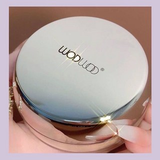 一木優選のWODWOD蠶絲流金裸妝散粉 透氣絲滑提亮控油定防水遮瑕定妝散粉, 3#象牙白, 1個