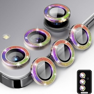 合金鏡頭膜 定位神器 金屬鏡頭貼, 定位閃粉鏡頭-炫彩,三星A14, 1個