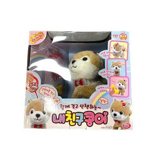 내친구 콩이 산책하는 강아지 인형 걷는 애완완구 인터랙티브 반려동물 장난감, 1개, 혼합