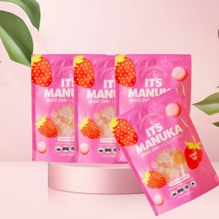 잇츠마누카 롤리팝 (딸기 레;몬) 맛 캔디 3+1 잇츠마누카 신제품 출시, 딸기맛, 4개, 336g