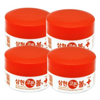 해호 삼현제약 소독용 코튼볼액 7.5g (흡착탈지면), 4개