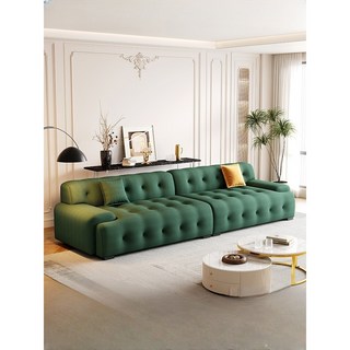 意式極簡布藝沙發 森林綠 280CM寬 附腳凳, 雙扶手單人位【1.3米】,【點狀紋】3D立體蜂窩面料 乳膠座包