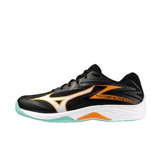 Mizuno Thunder Blade Z 男排球鞋 舒適穩定回彈緩衝 黑橘 V1GA237007