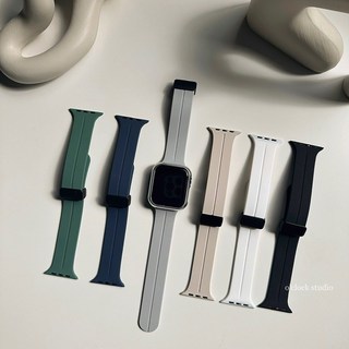 O'CLOCK STUDIO Apple Watch 適用 防水抗污運動型磁釦矽膠錶帶, 1個