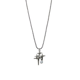 써지컬 그레이마인 real pearl sparkling necklace