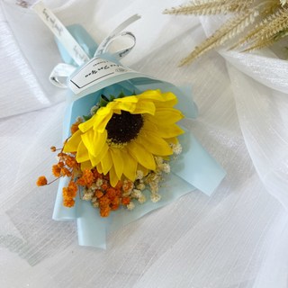 【森林海】迷你永生花束附提袋：教師節/畢業/情人節禮物首選，拍照道具, B06, 1個