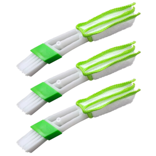 [2+1]다용도 차량용 송풍구 틈새 청소 브러쉬 패드 세트, 1세트