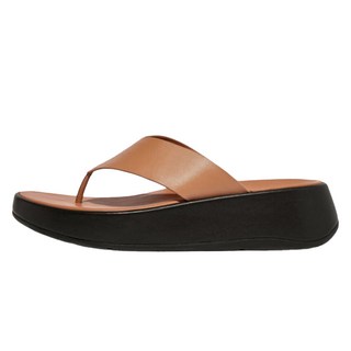 fitflop 女款 F-MODE皮革厚底夾腳涼鞋 FFSO3E321