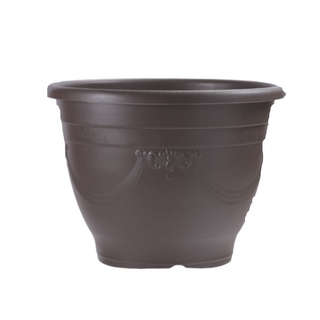 1尺8咖啡色歐式花盆，大型室內外盆栽花器，庭院陽台裝飾花盆, 咖啡色, 1個