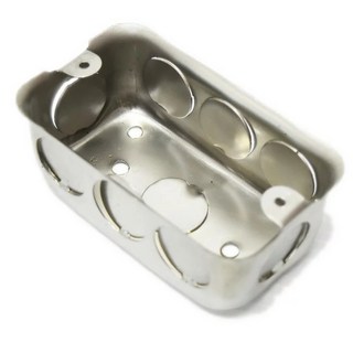 304不銹鋼接線盒 埋入式開關盒 1聯 4分孔 6分孔, 5個, 1/2 四分盒子,鐵, 圖片色