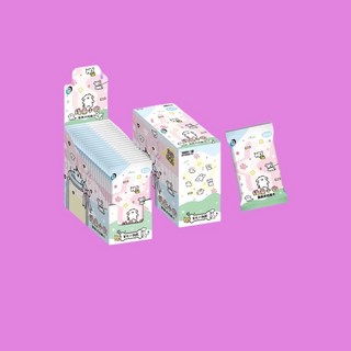 臺灣發貨-綫條小狗3代珍藏包收藏卡盲盒閃卡卡片國産二創動漫卡牌兒童玩具, 1個, 線條小狗【一整盒30包90張】必出稀有卡