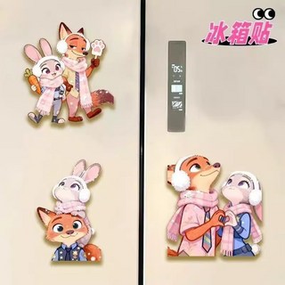 瘋狂動物城2亞克力磁吸冰箱貼尼克朱迪周邊裝飾, 3個