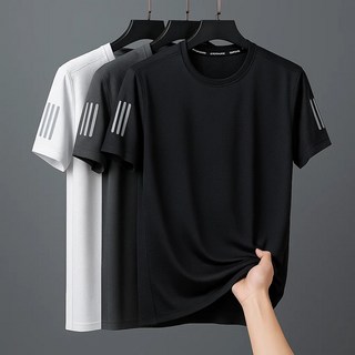 [1+1+1세트] 남자 냉감 반팔티 아이스 쿨 여름 냉장고 매쉬 반팔 티셔츠