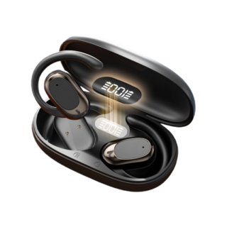 耳掛式藍芽耳機 德國柏林之聲ows開放式無線藍牙耳機 運動降噪耳機, 黑色 定向傳音不漏音, M57