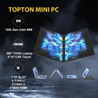 듀얼 스크린 360 노트 북 L14 요가 12 세대 인텔 N95 2x14 인치 2.5K 터치 IPS 윈도우 11 태블릿 PC 2 in 1 슈퍼 딜, 한개옵션4, 한개옵션3, 32GB, 15 32GB DDR4 2TB SSD, [02] With Stylus Pen