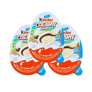 桃園出貨 Kinder健達 奶油米脆香奇趣蛋牛奶巧克力240天超長保質期禮盒, 1個, 健達奶油米脆19g*3個