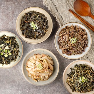 지리산 산나물 반찬 명절나물 볶음 5종 세트 고사리 취나물 부지깽이 토란대 곤드레 무침, 지리산 산나물볶음 5종세트, 5개, 150g