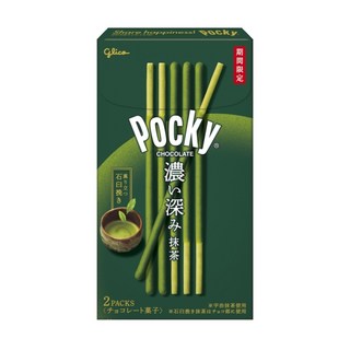 Pocky 濃郁深抹茶巧克力棒 日本進口 抹茶控必備 酥脆口感, 61.6g, 1個