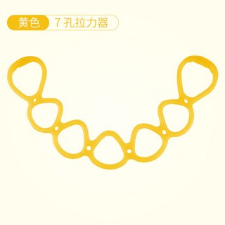 七孔拉力繩 彈力帶 拉力帶 彈力繩 拉力繩 拉力器 阻力帶 健身拉力帶 瑜珈彈力帶 拉筋帶 健身彈力帶 瑜珈 八字繩, 七孔拉力繩【黃色】, 1個