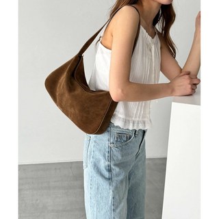 CANAL JEAN 麂皮手提包 棕色單肩包