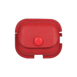 Airpods pro2皮套保護套 蘋果耳機保護套 Airpods殼 皮套 皮革保護套 防摔 軟殼 適用2代, 1個, 紅