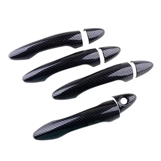 기아 옵티마 K5 2011 2012 2013 2014 2015 자동차 스마트 문짝 핸들 커버 스티커 몰딩 트림 외부 보호 액세, 04 Carbon Look