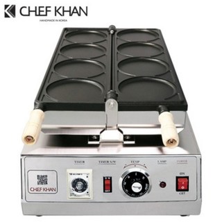 쉐프칸 전기식 왕호떡기계 4P 13cm 디저트 CFK-3104, 1개