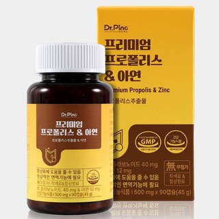 닥터피노 프리미엄 프로폴리스 & 아연 항산화 면역력 영양제 3개월분, 90정, 1개