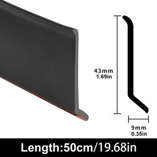 0.5/1/1.5m 창문 물막이 바 슬라이딩 레인 플래싱 보드 알루미늄 합금 가장자리 씰링 스트립, 01 A-0.5m