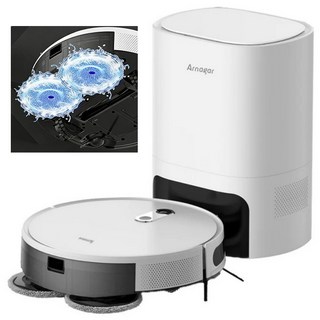Arnagar 스마트 물걸레+12000pa 흡입력 로봇청소기, 화이트, S10