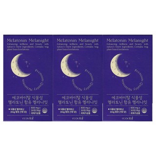 에코바이탈 식물성 멜라토닌 2mg 함유 멜라나잇 30정 5개